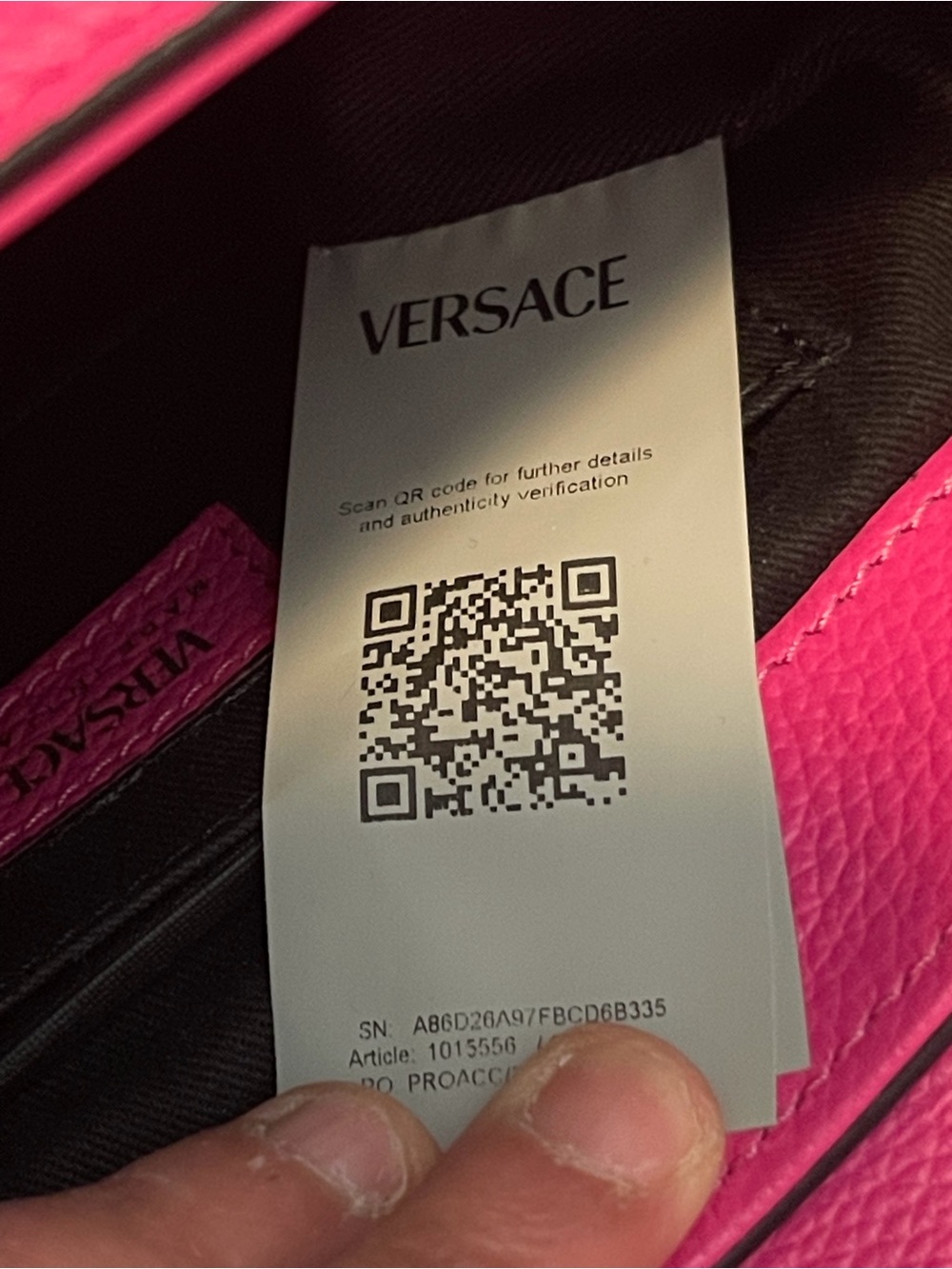 Versace Virtus Grainy Calf Small Pink Top-Handle Satchel with Gold Hardware - Picture 6 of 13
